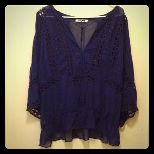 Royal blue blouse