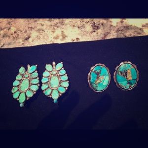 Turquoise Sterling silver earrings