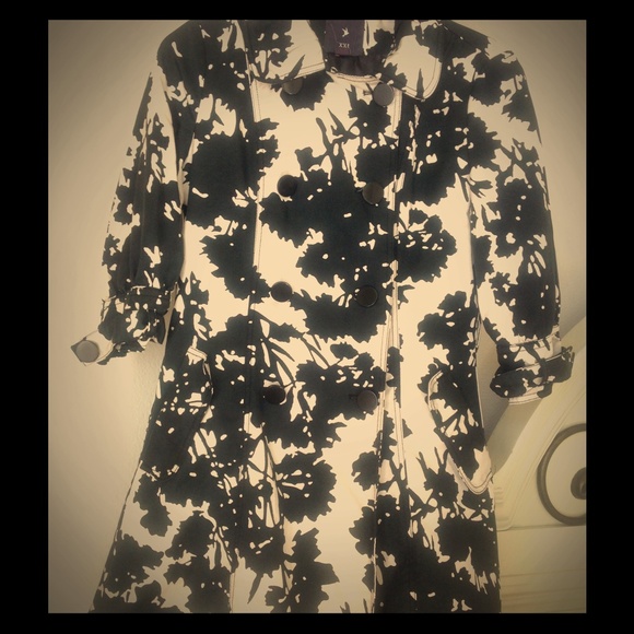 Black n white pea coat fit n flare. Peplum style
