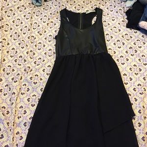 Black high to low dress