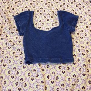 Blue crop top