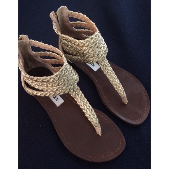 Steve Madden Shoes - Steve Madden Gold Braided Sandals