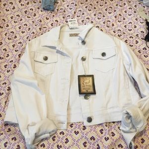 White jean jacket