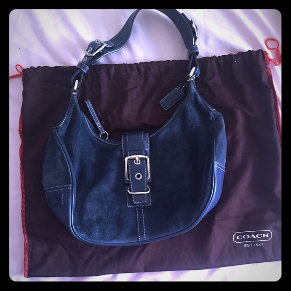Blue Coach Shoulder Bag - Picture 1 of 3
