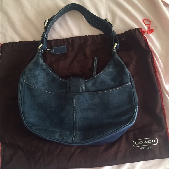 Blue Coach Shoulder Bag - Picture 3 of 3