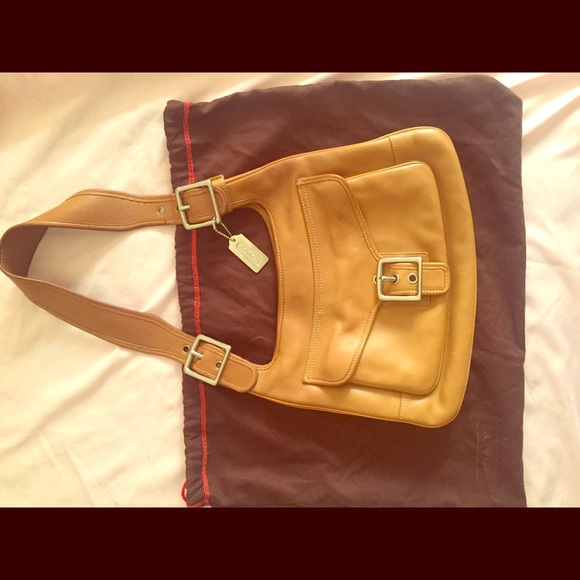 Tan Leather Coach Bag - Picture 1 of 4