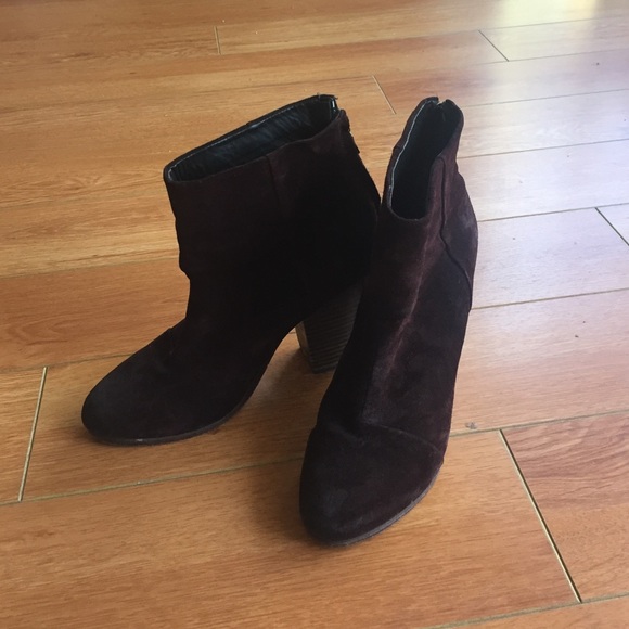 Rag & bone deep burgundy suede booties