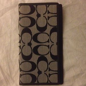 Coach check book cover