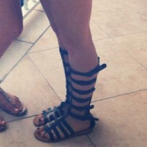 Dark brown gladiator sandals
