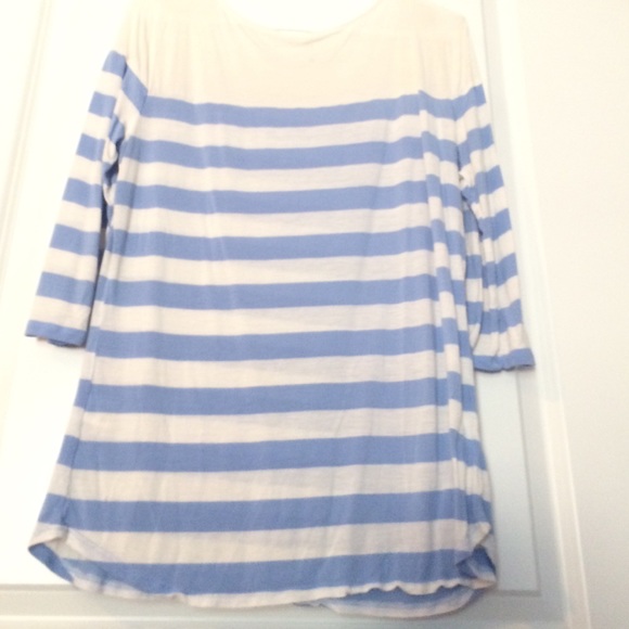 ✨Girly Periwinkle Blue+Cream,Lace over Stripes💙 - Picture 3 of 4