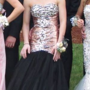 Beautiful rhinestone prom dress