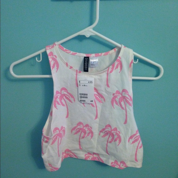 H&M Palm Tree Crop Top