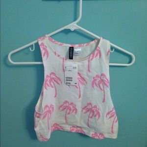 H&M Palm Tree Crop Top