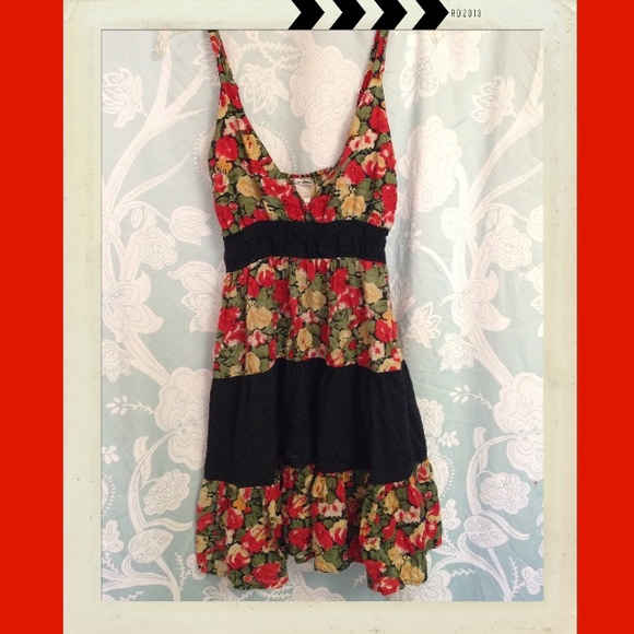 Floral Print Triangle Top Dress