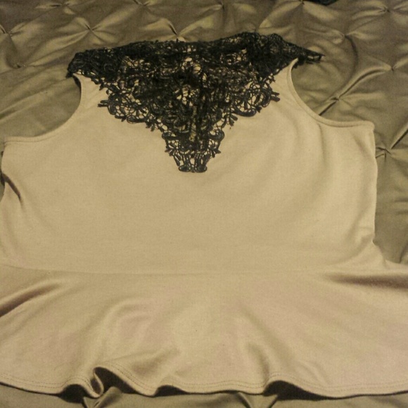 Lace Tan color shirt $20