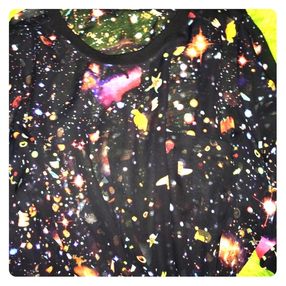 black Galaxy see through shirt