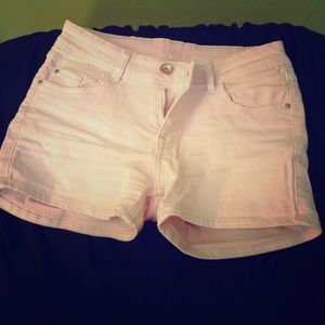 Zara light pink denim shorts