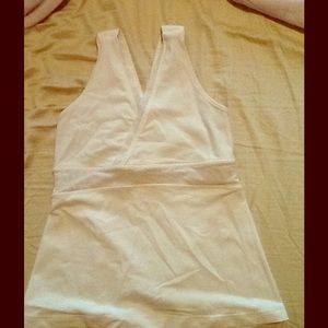 Lululemon deep v tank top in white