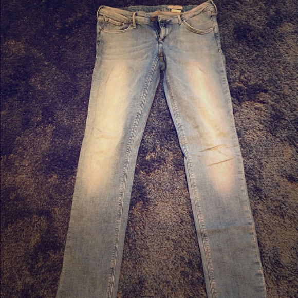 Embellished Light Wash Denim Jean