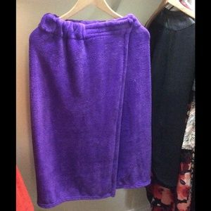 Purple towel wrap