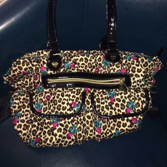 Betsey Johnson cheetah print satchel