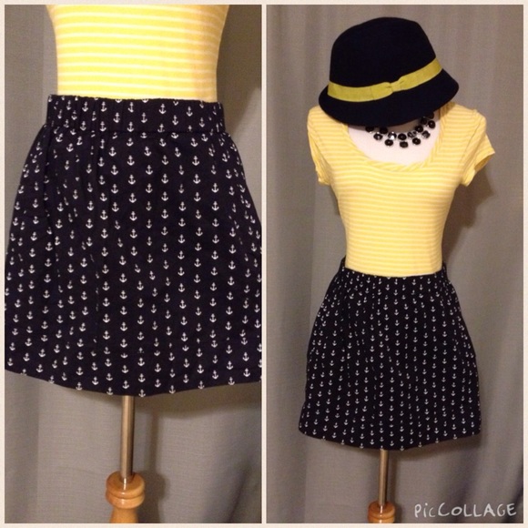 J. Crew Dresses & Skirts - JCREW Dark Blue Anchor skirt