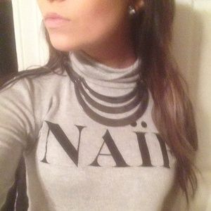 SOLD Cute triple band silver chunky necklace