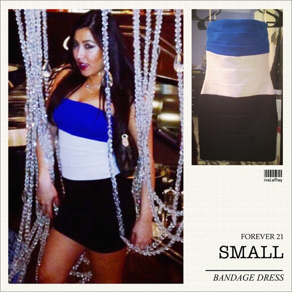 MINI BANDAGE DRESS WITH BACK ZIPPER, WORN JUST 1