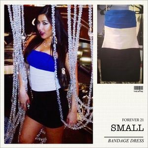 MINI BANDAGE DRESS WITH BACK ZIPPER, WORN JUST 1