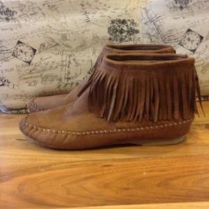 Brown Fringe Boots