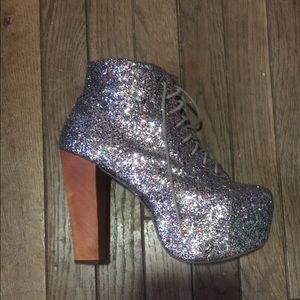 Jeffrey Campbell multi-glitter Litas size 9