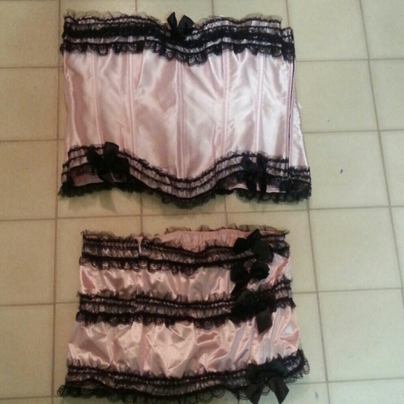 PINK AND BLACK 2X LINGERIE