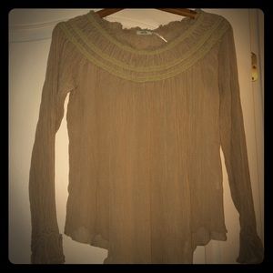 Urban Outfitters blush rose peasant top