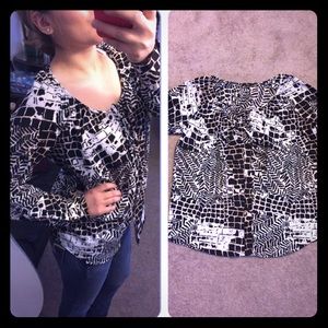 Zebra/cheetah printed blouse