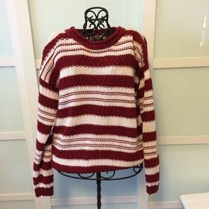 Red and White Sweater.