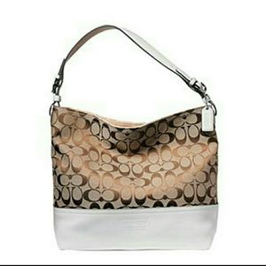 *COACH* Brown/White Bucket Shoulder Bag #2156