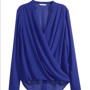 H&M Drape Wrap Style Blouse.