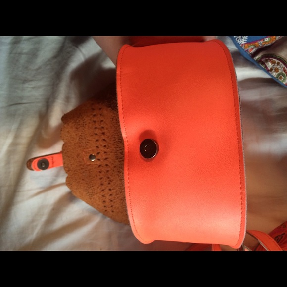 Neon Coral American eagle mini satchel. - Picture 2 of 3