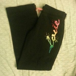 Black "Love" stretch sweatpants