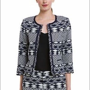 Blue and white multicolor Jacket