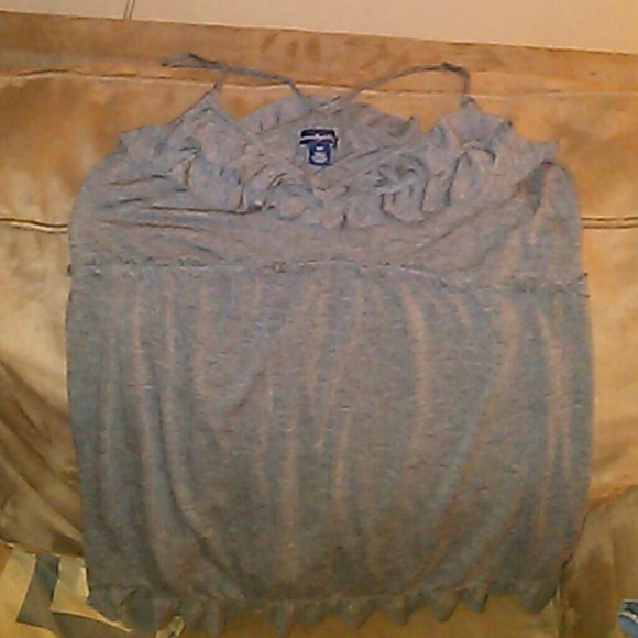 Grey A.E.O criss cross tank