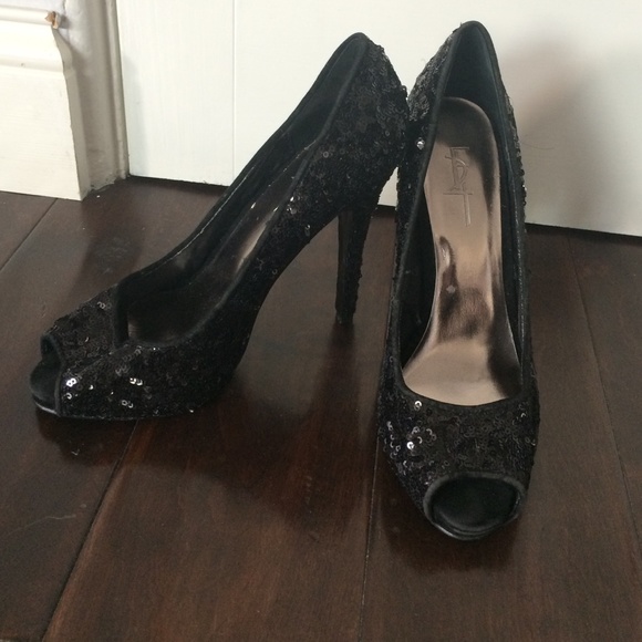 black sequence high heels!