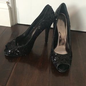 black sequence high heels!