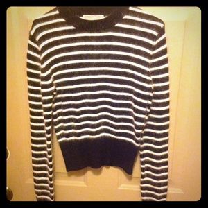 Striped Angora-blend sweater by Michael Kors.