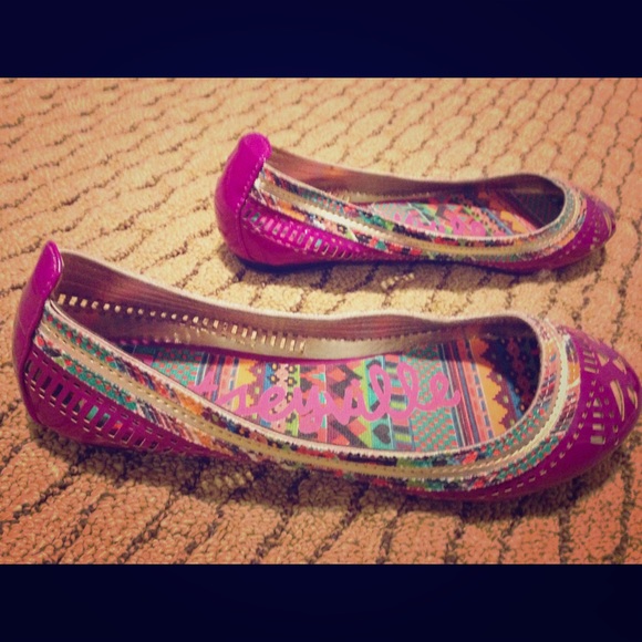 Purple Geometric Betseyville Flats