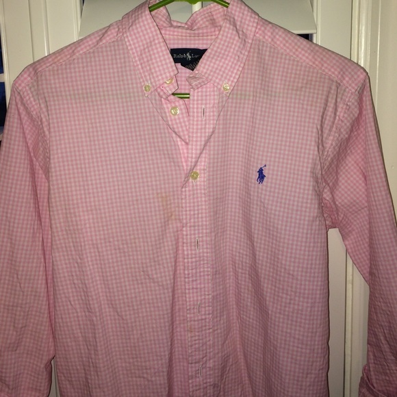 White & Pink Polo flannel