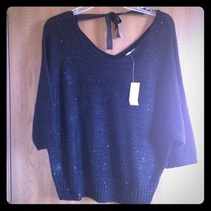 Sparkly black sweater by Ann Taylor Loft.