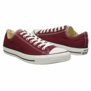Burgundy/Maroon Low Top Converse