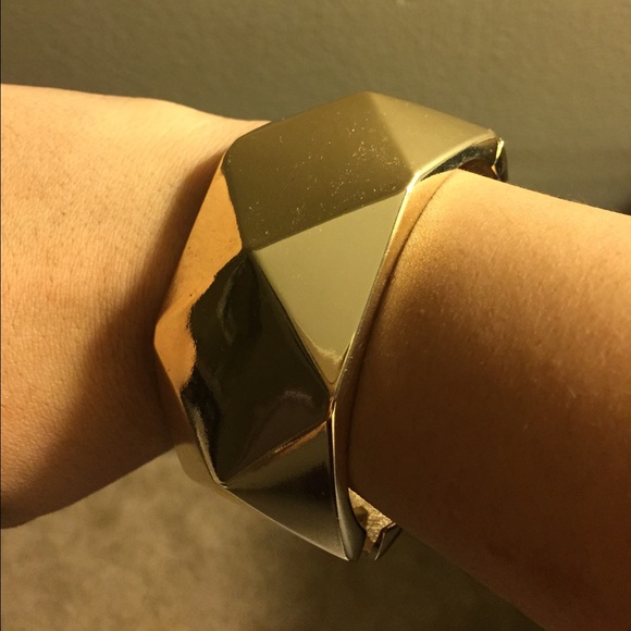 Gold geometric cuff