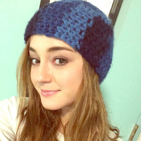 Crochet Blue Beanie